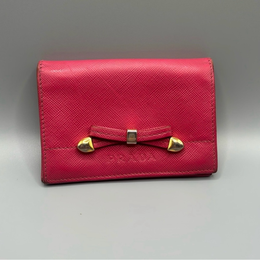 PRADA BOW PINK CARDHOLDER